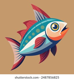 Fish vector illustration animal cartoon pretty cute perfect beautiful amazing