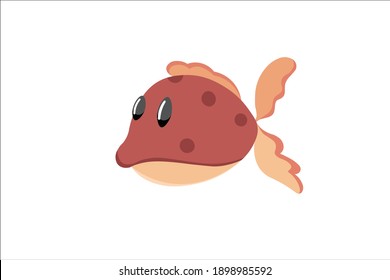 Fish Vector Illustration with Bulging Body