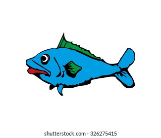 Fish vector illustration for design