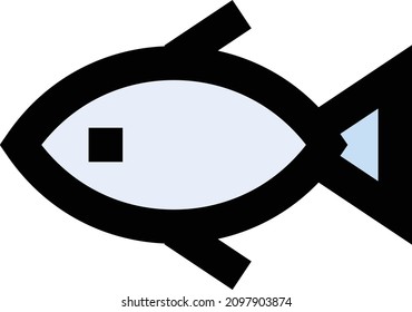 fish vector illustration isolated on a transparent background. stroke vector icons for concept or web graphics.