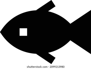 fish vector illustration isolated on a transparent background. glyph vector icons for concept or web graphics.