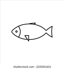 Fish Vector  illustration Line icon