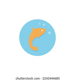 Fish vector illustration logo design
