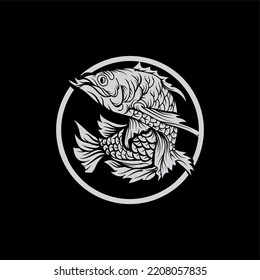 Fish vector Illustration for logo and t shirt. Editable and Commercial Use
