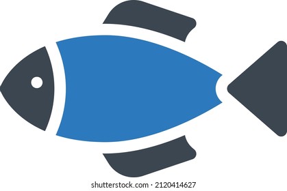 fish Vector illustration on a transparent background. Premium quality symbols. Glyphs  vector icon for concept and graphic design.