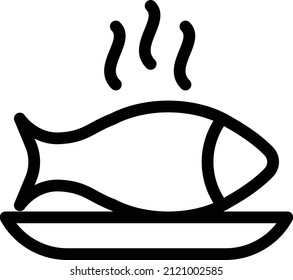 fish Vector illustration on a transparent background. Premium quality symbols. Stroke vector icon for concept and graphic design.