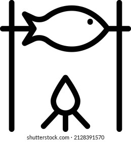 ilustración de fish Vector en un fondo transparente. Símbolos de calidad premium. Icono vectorial de trazo para el concepto y diseño gráfico.