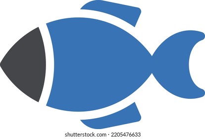 fish Vector illustration on a transparent background. Premium quality symmbols. Glyphs vector icons for concept and graphic design.