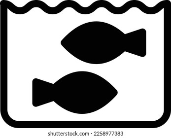 ilustración de fish Vector en un fondo transparente. Símbolos de calidad superior. Iconos vectoriales de glifos para diseño de conceptos y gráficos. 

