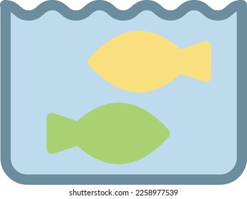 fish Vector illustration on a transparent background. Premium quality symmbols. Line Color vector icons for concept and graphic design. 
