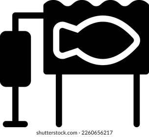 fish Vector illustration on a transparent background. Premium quality symmbols. Glyphs vector icons for concept and graphic design. 
