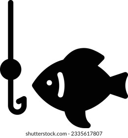 fish Vector illustration on a transparent background.Premium quality symmbols.Glyphs vector icon for concept and graphic design.