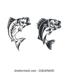 Ilustración vectorial de peces para artículos de impresión y camisetas