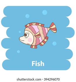 Fish vector illustration.Cute Cartoon animal fish  isolated on background.Sea fish,baby fish,sea animal.Vector fish marine animal.Cute fish vector illustration.Abstract  fish character 