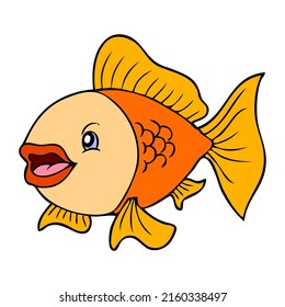 fish vector illustration,isolated on white background,top view