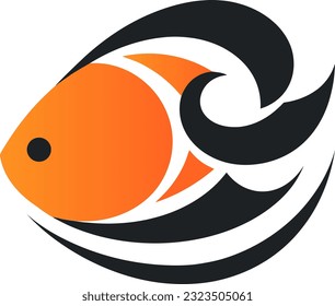 fish in vector, isolated on white