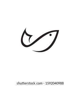 fish vector line art silhouette