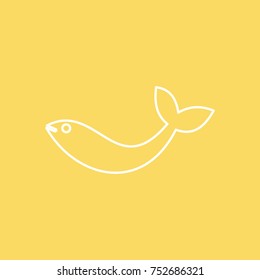 fish vector line icon. eps-10