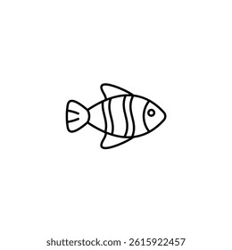 Fish vector line icon icons design