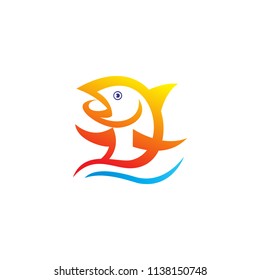 fish vector logo