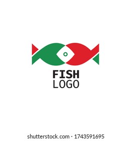 Fish - vector logo. Business icon for the company. Labels for any use / Design / products / restaurant. Flat design. Illustration.