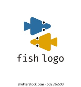 Fish - vector logo. Business icon for the company. Labels for any use / Design / products / Trade / restaurant. Flat design. Illustration.