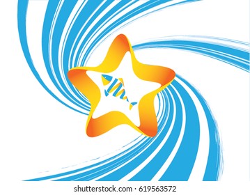 Fish, vector logo design, abstract icon.