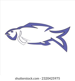 Fish vector logo design animal water