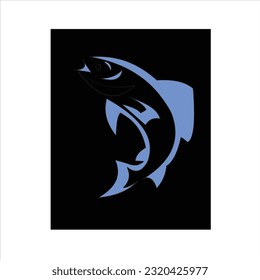 Fisch-Vektorlogo-Design Tierwasser