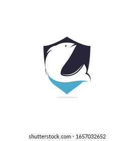 Fish vector logo design. Fishing logo concept.	
