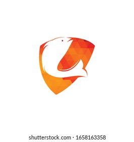 Diseño del logo vectorial de los peces. Concepto del logotipo de pesca.	