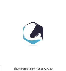 Fish vector logo design. Fishing logo concept.	