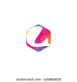 Diseño del logo vectorial de los peces. Concepto del logotipo de pesca.	