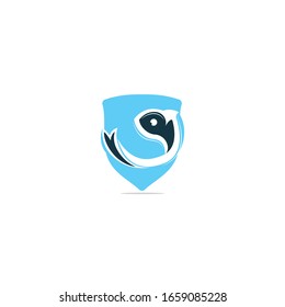 Fish vector logo design. Fishing logo concept.