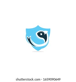 Fish vector logo design. Fishing logo concept.