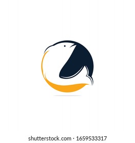 Fish vector logo design. Fishing logo concept.	