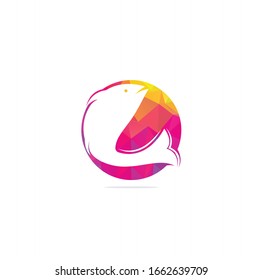 Fish vector logo design. Fishing logo concept.	
