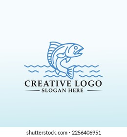 fish vector logo design inspiration