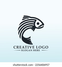 fish vector logo design inspiration