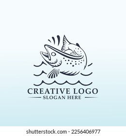 fish vector logo design inspiration