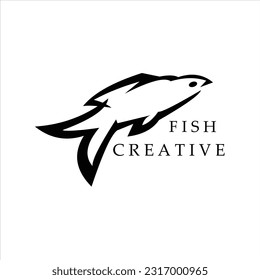 Fish vector logo design symbols animals water