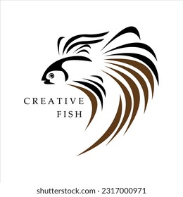 Fish vector logo design symbols animals water