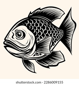 Vector de peces para logotipo o icono, dibujo Elegante estilo minimalista,estilo abstracto Ilustración	