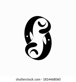 ilustración del logotipo del vector del pescado
