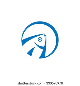 Fish - vector logo sign template concept illustration. Design element. 