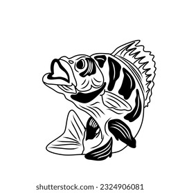 Fish vector logo sukajan sketch sea food frame