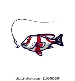 Fish vector mascot icon illustration

