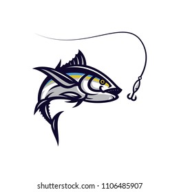 Fish vector mascot icon illustration
