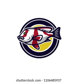 Fish vector mascot icon illustration
