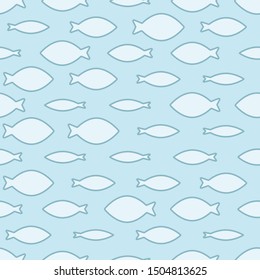 Fish vector seamless patter. Abstract pattern for kids room interior, wallpapers, curtains, 